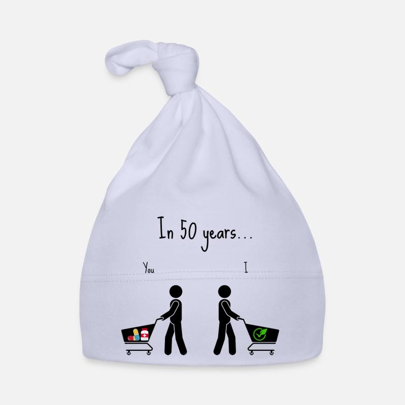 "Fleisch vs. Vegan: 50 Jahre später", Geschenk Baby Bio-Mütze