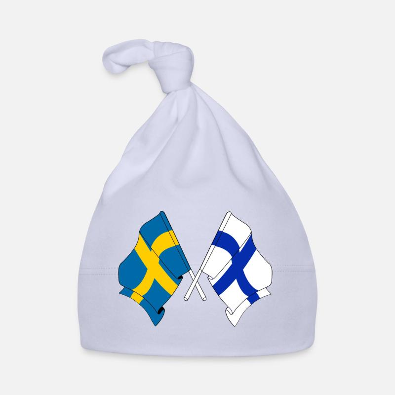 Drapeau de la Suède, drapeau de la Finlande Bonnet bio Bébé