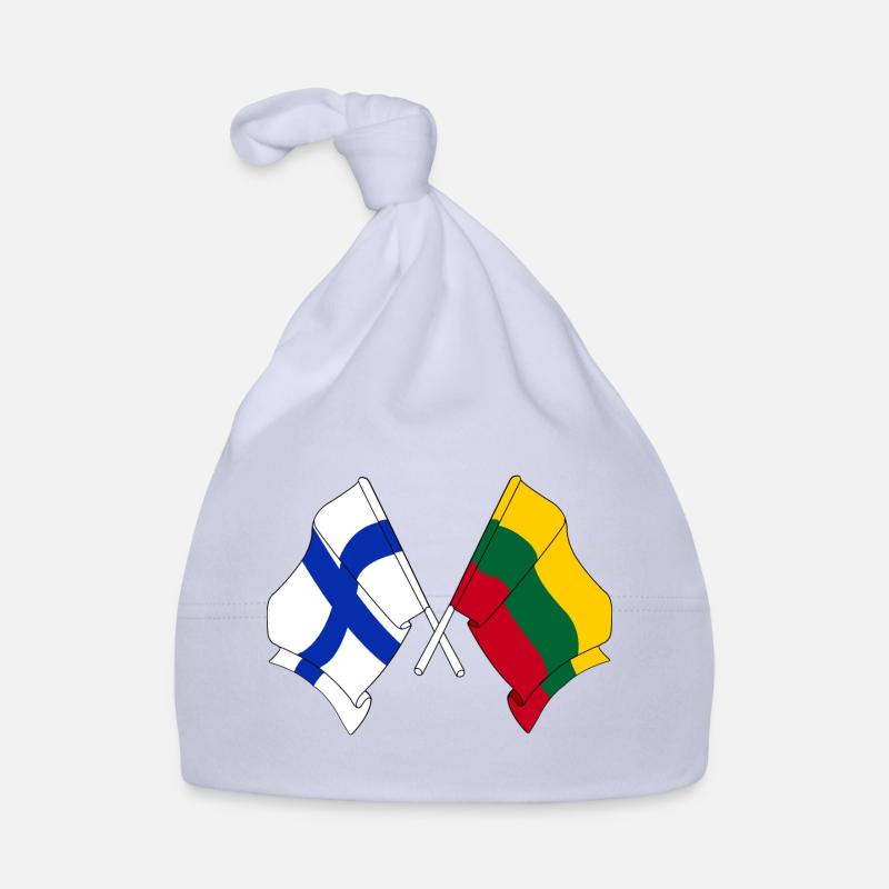 Drapeau Finlande, Drapeau Lituanie Bonnet bio Bébé