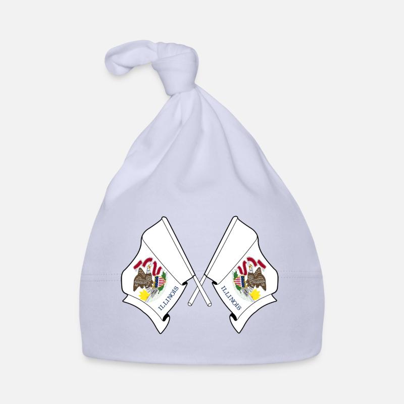 Deux drapeaux traversent l’Illinois Bonnet bio Bébé