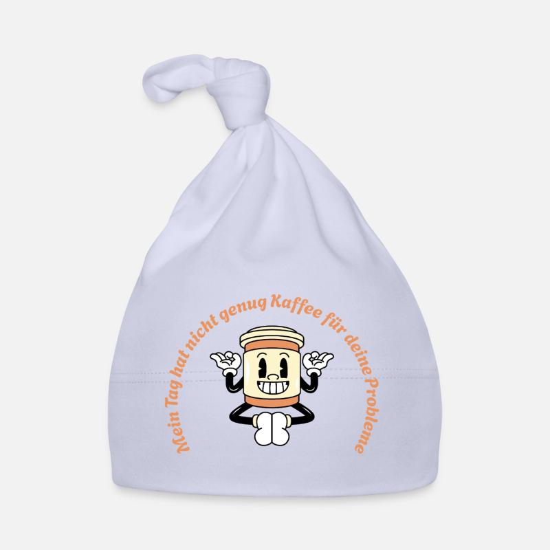 Pouvoir du café Plus de café Plus de courage - Bonnet bio Bébé - ciel