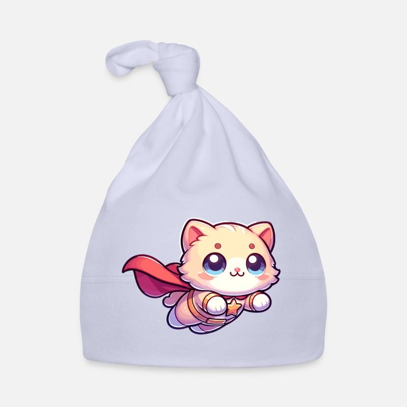 Super-héros Chat Chaton Héros Chaton - Bonnet bio Bébé - ciel