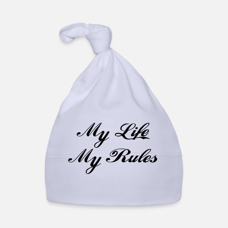 My Life My Rules - Bonnet bio Bébé - ciel