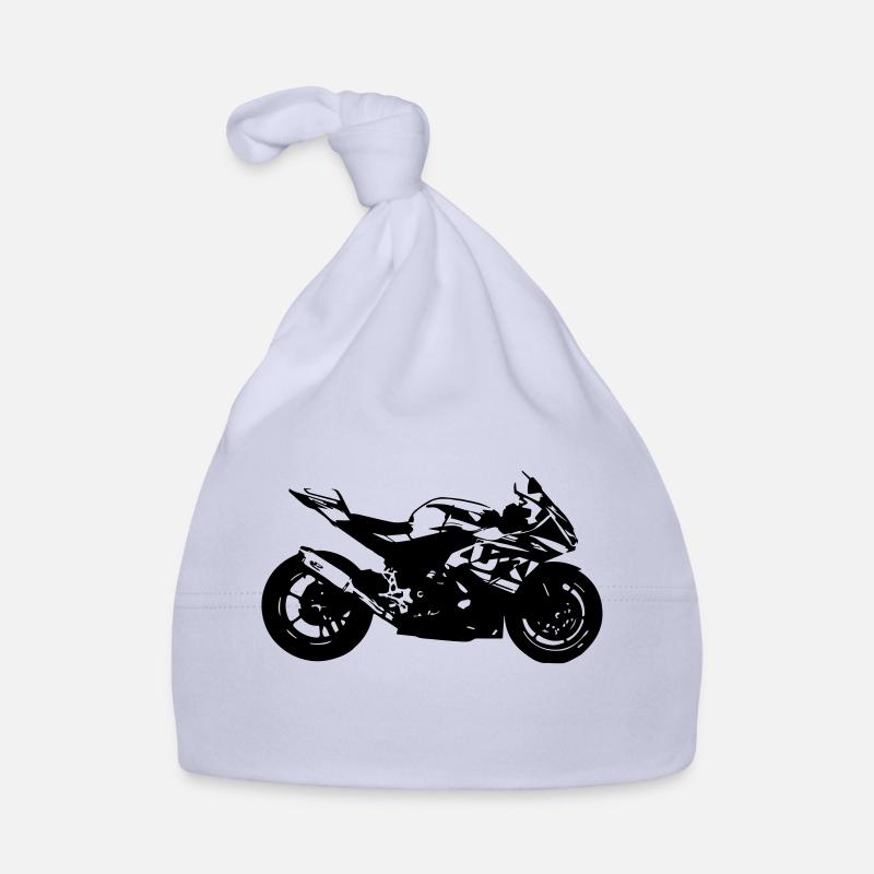 moto - Bonnet bio Bébé - ciel
