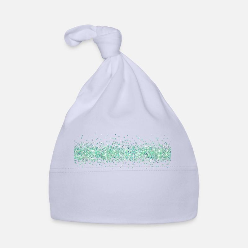 Glitter border green emerald Organic Baby Cap