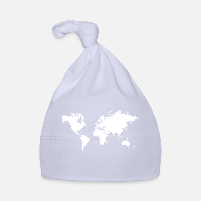 Globe Continent World Map Earth Planet Climate Change Organic Baby Cap