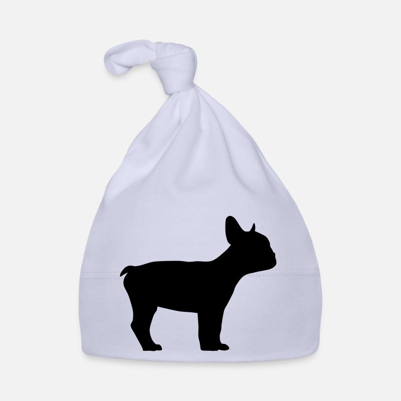 Bouledogue anglais Silhouette 1 - Bonnet bio Bébé - ciel