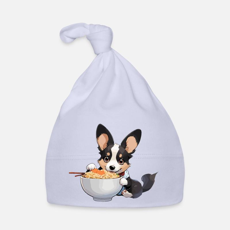 Corgi Eating Ramen #3 Organic Baby Cap