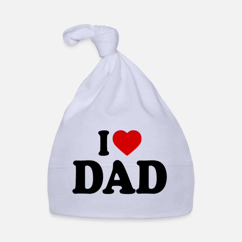 I love dad - Bonnet bio Bébé - ciel