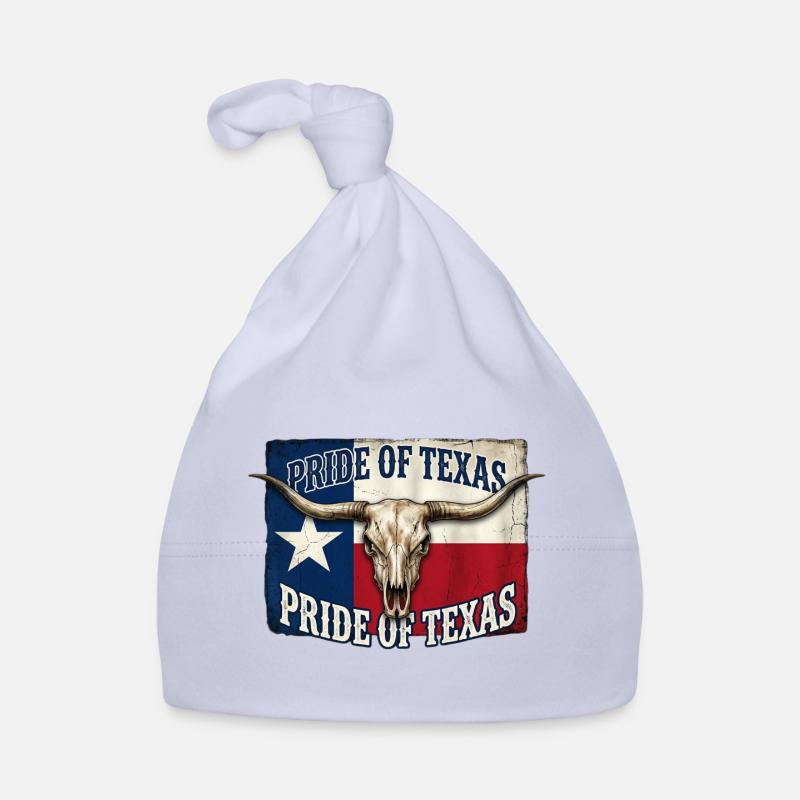 Texas Pride Horns Skull Organic Baby Cap