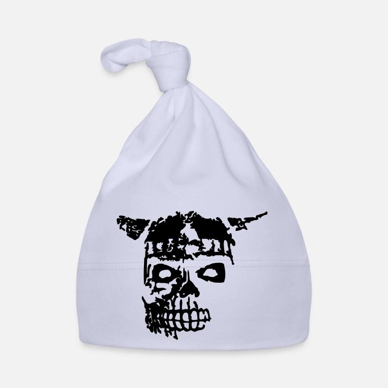 Viking Tête de Mort 1 - Bonnet bio Bébé - ciel