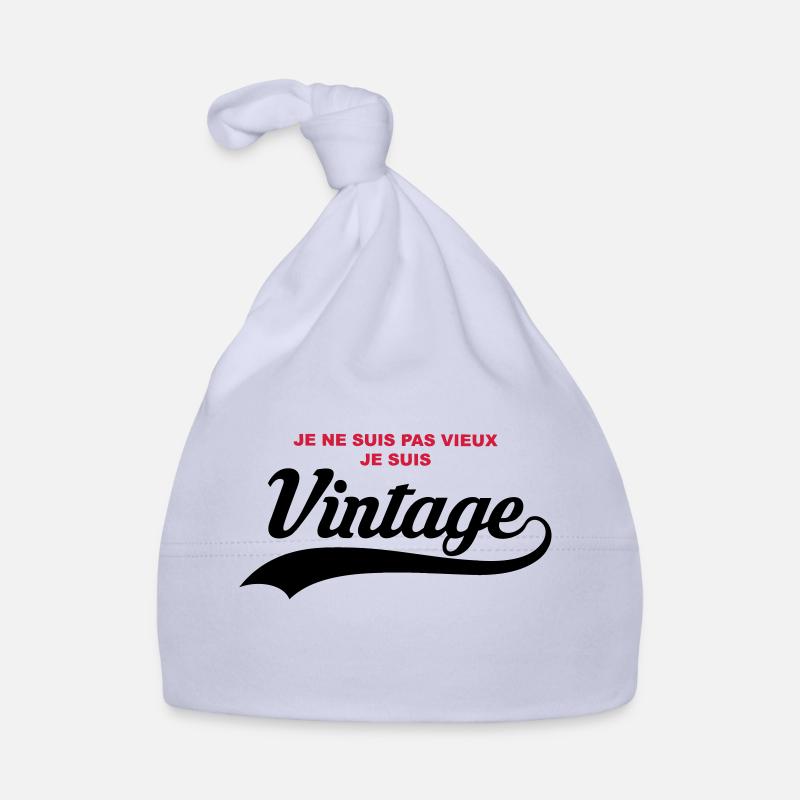 humour vintage - Bonnet bio Bébé - ciel