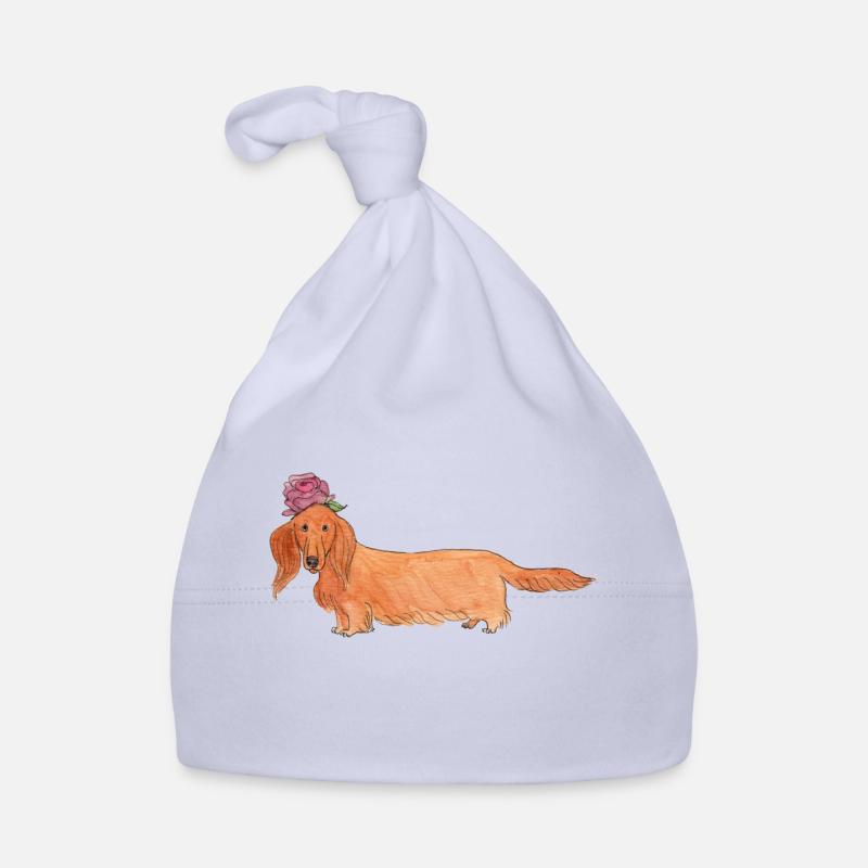 Teckel à fleur Bonnet bio Bébé