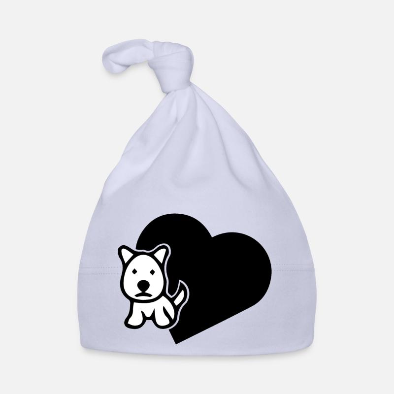 Chien chien - Bonnet bio Bébé - ciel