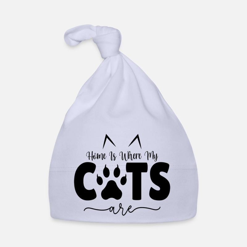 La maison, c’est là où sont mes chats Bonnet bio Bébé