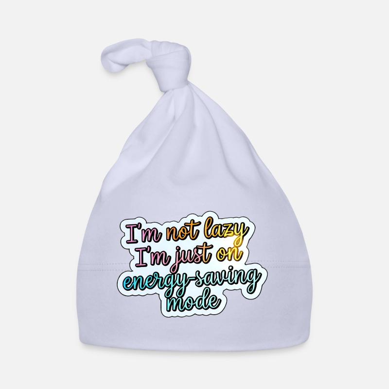 Not lazy – power saving mode Organic Baby Cap
