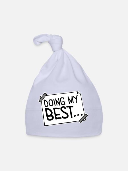 Doing My Best Lustig Ehrlich Motivational Spruch - Baby Bio-Mütze - Sky - Vorne
