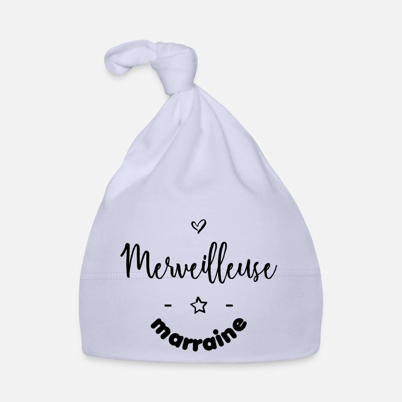 Merveilleuse marraine - Bonnet bio Bébé - ciel