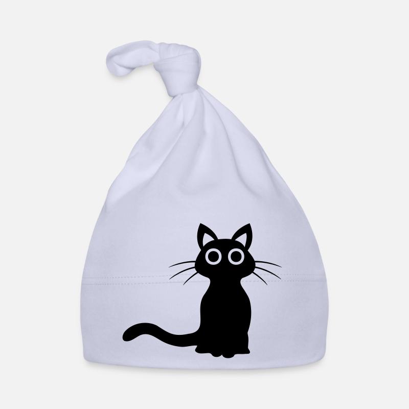 Mignon chat noir Bonnet bio Bébé