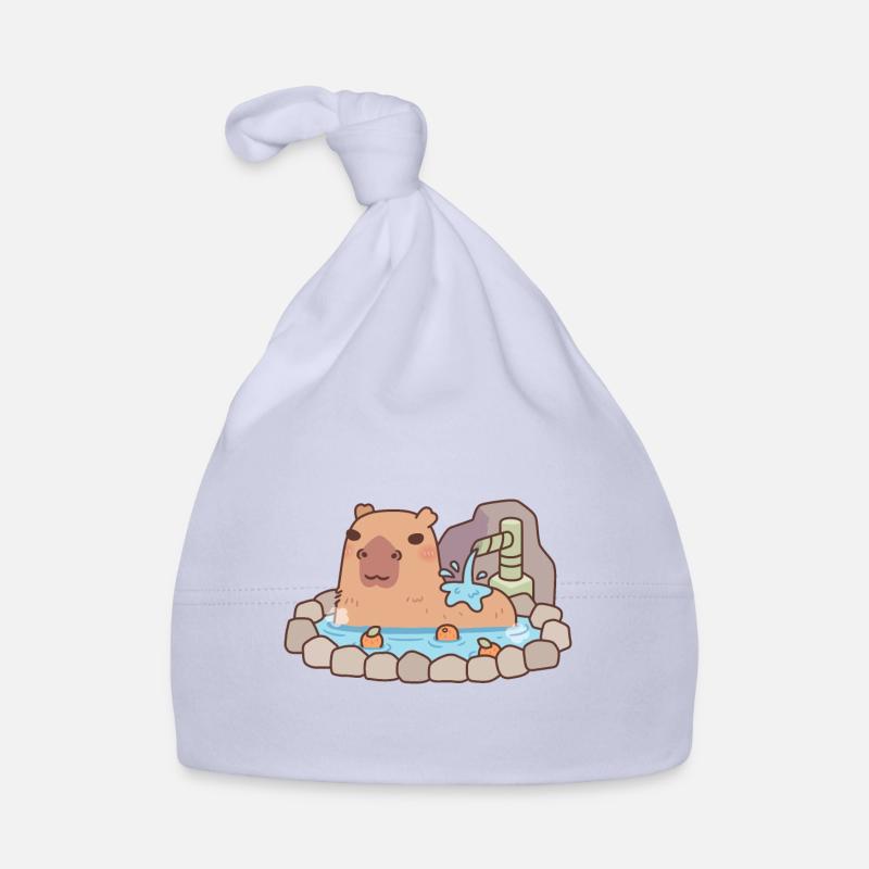 Süßes Capybara Chilling in Hot Spring Onsen Baby Bio-Mütze