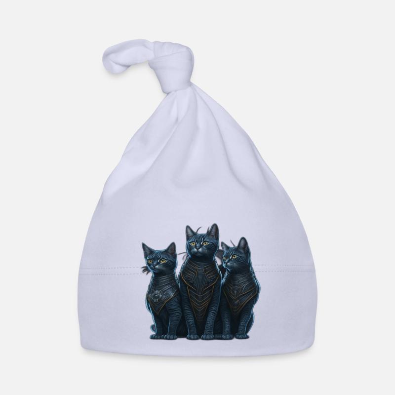 Passion chats - Bonnet bio Bébé - ciel