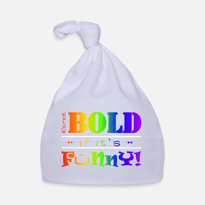 Lebendiger Regenbogen Lustiges Mutiges Textdesign Baby Bio-Mütze