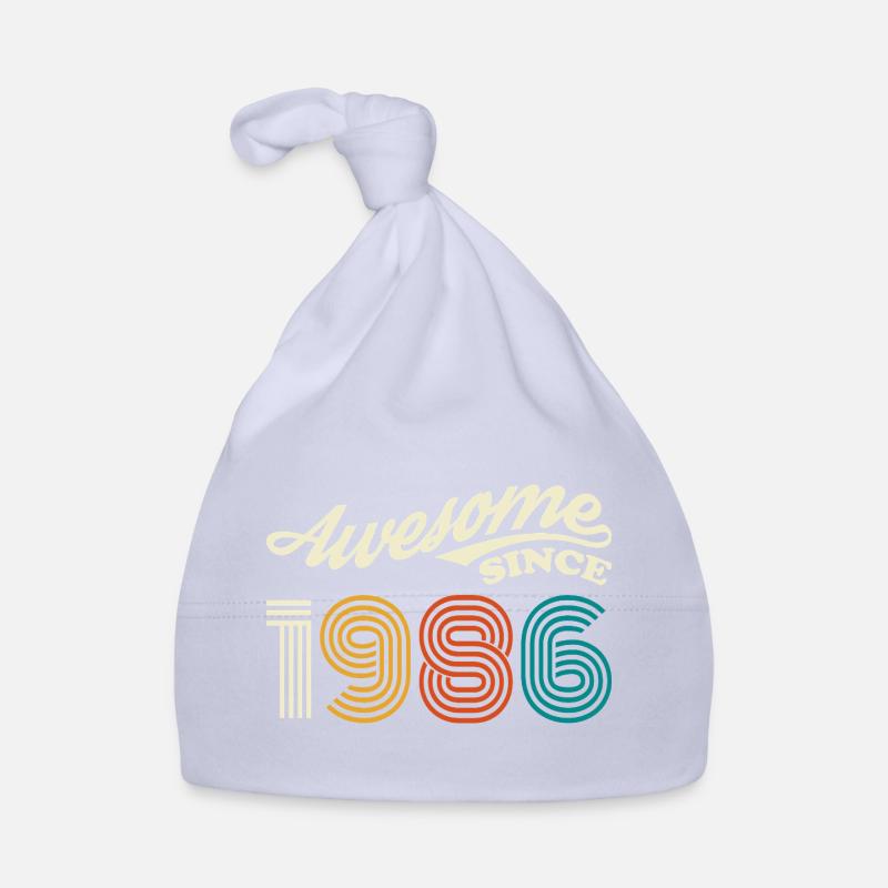 Awesome since 1986 retro logo Organic Baby Cap