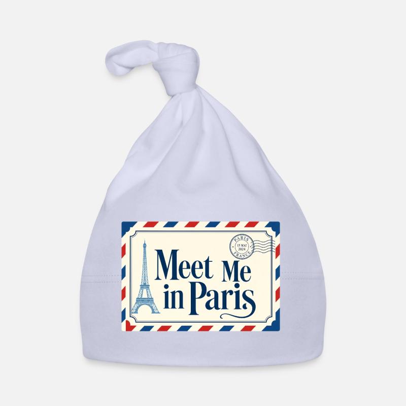 Meet Me in Paris Poster Baby Bio-Mütze