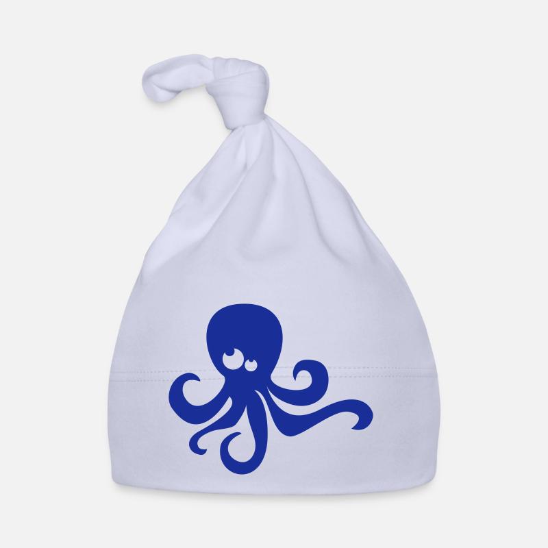 Octopus - Bonnet bio Bébé - ciel