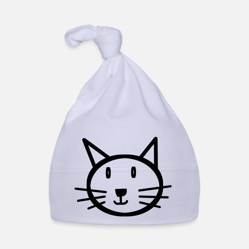 Cat Cats face Gift Gift idea - Organic Baby Cap - sky