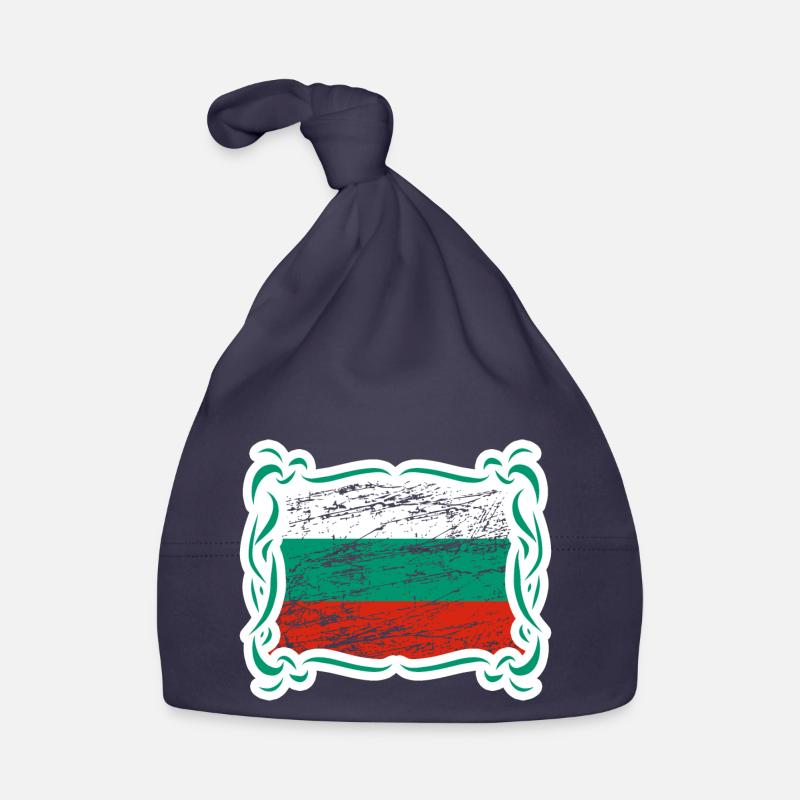 Drapeau de la Bulgarie Bonnet bio Bébé