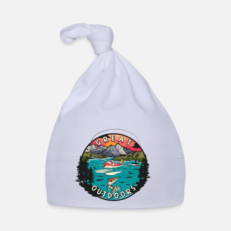 Hydravion de plein air - Bonnet bio Bébé - ciel