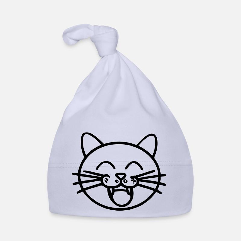 Lächelnde Katze Lustig Lachen Katze Geschenkidee Baby Bio-Mütze