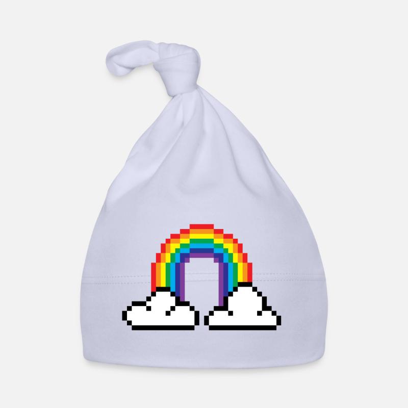 Pixel Rainbow Organic Baby Cap