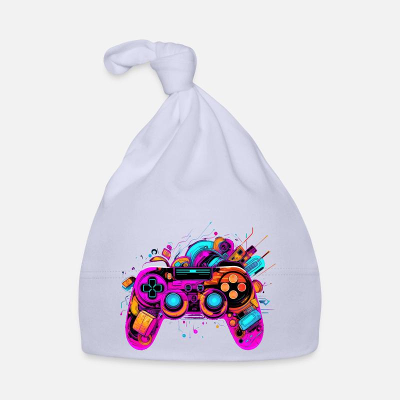 Farbexplosion Controller: Gaming Vibes Art Baby Bio-Mütze