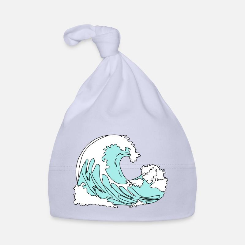 Wave Retro Comic Style Organic Baby Cap