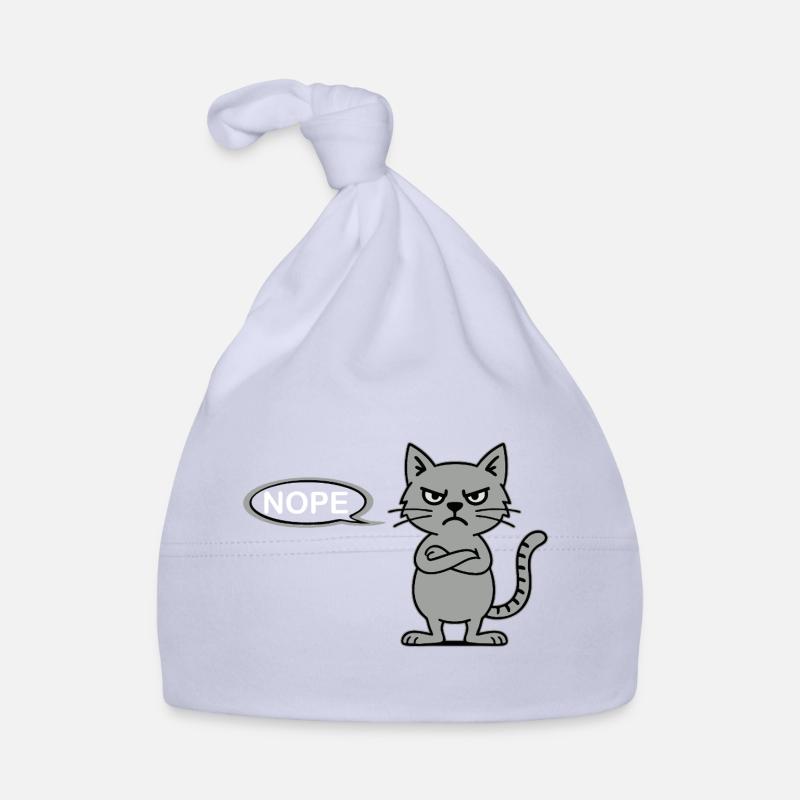 Skeptical Cat NOPE Statement Organic Baby Cap