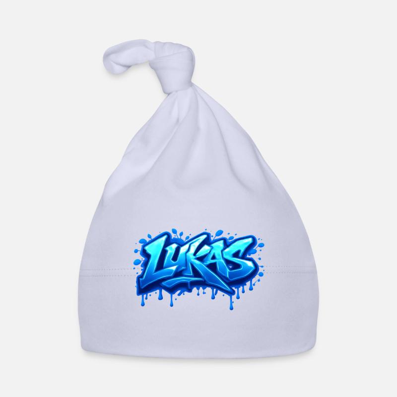 Graffiti LUKAS Name Gift Ideal Printable Organic Baby Cap