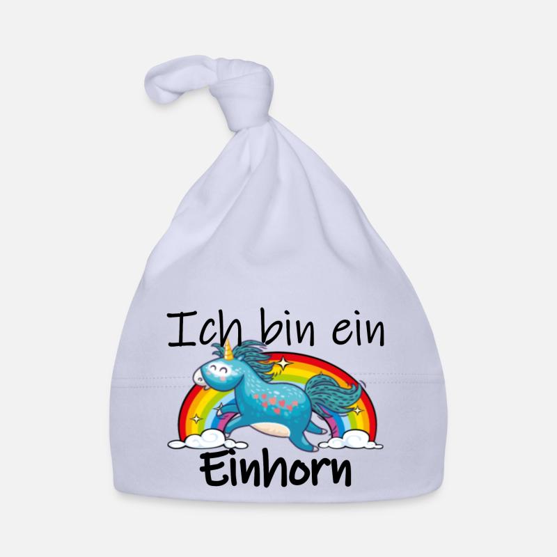 Ich bin ein Einhorn mit Regenbogen Baby Bio-Mütze