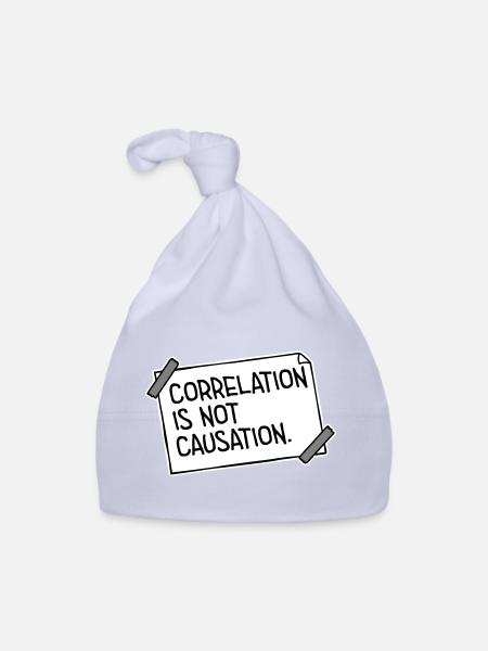 Correlation Is Not Causation Nerd Science - Organic Baby Cap - sky - Front