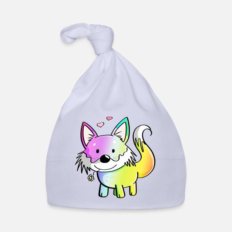 Fox rainbow - foxes - red fox - predator Organic Baby Cap