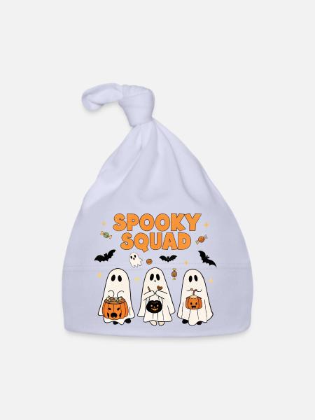 Spooky Squad Halloween Design - Baby Bio-Mütze - Sky - Vorne