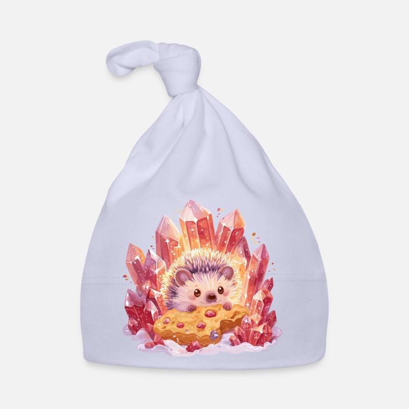 Crystal hedgehog with cookie Organic Baby Cap