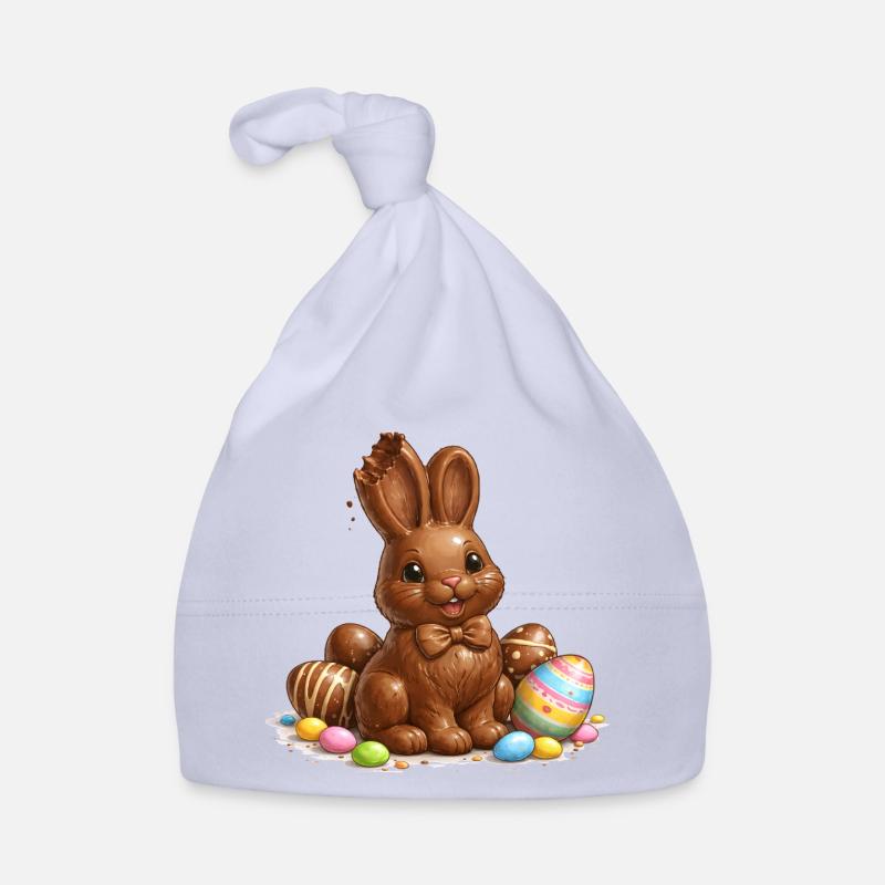 Chocolate bunny with Easter eggs Organic Baby Cap