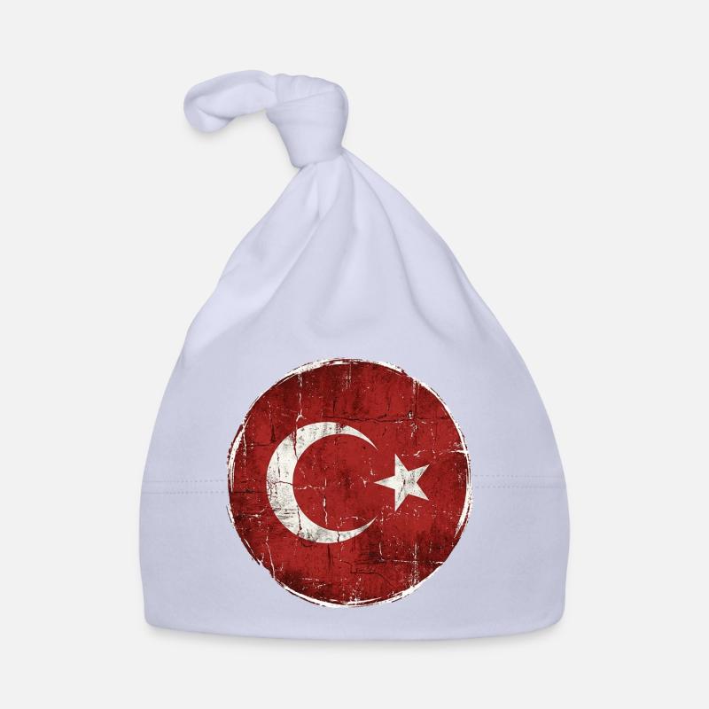 Conception du cercle du drapeau turc Bonnet bio Bébé