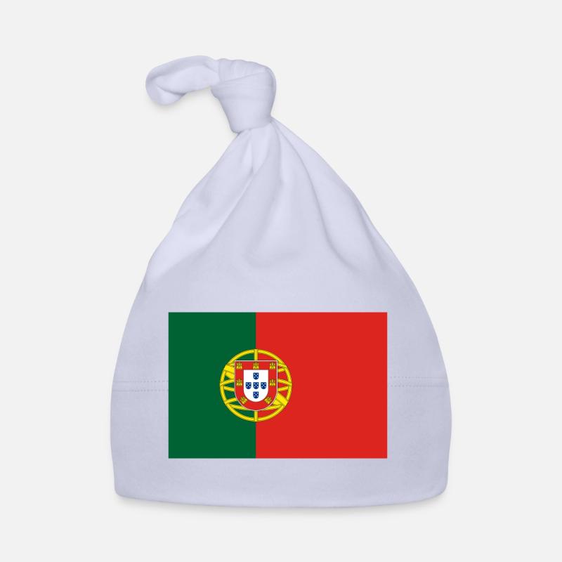 Drapeau portugais - Bonnet bio Bébé - ciel