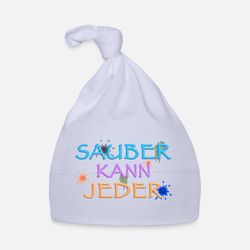 Sauber kann Jeder, witziger Spruch Baby Bio-Mütze