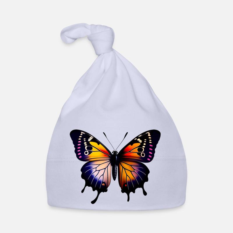 Papillon multicolore Bonnet bio Bébé