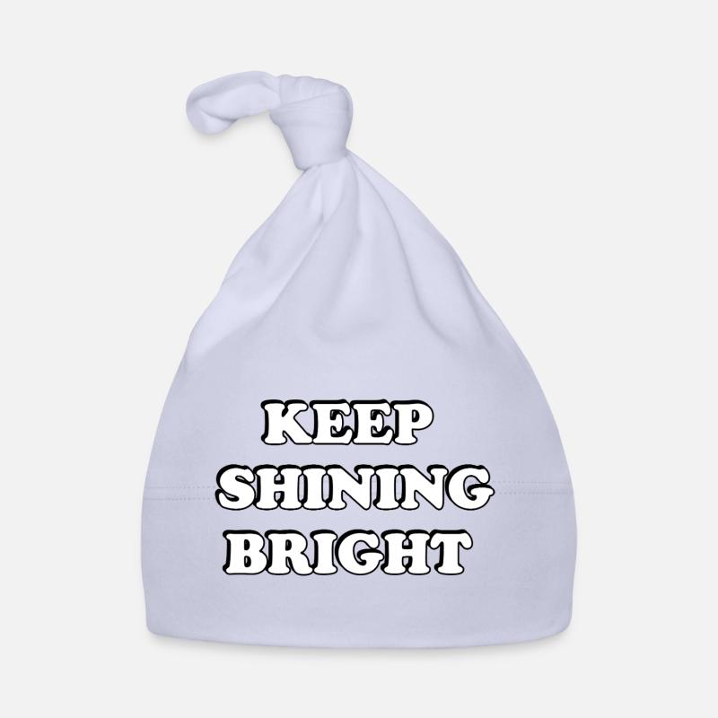 Keep Shining Bright Bold Typography Organic Baby Cap