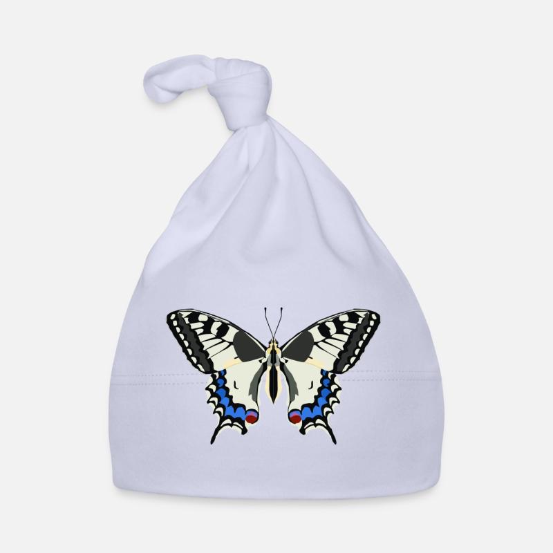 Papillons : Le madaud - Bonnet bio Bébé - ciel